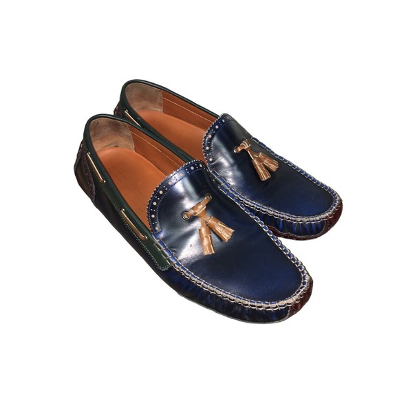 Dsquared2 Leather Flats Multicolored Loafers Tassled Shoes Size EU 45 US 12 main image 11